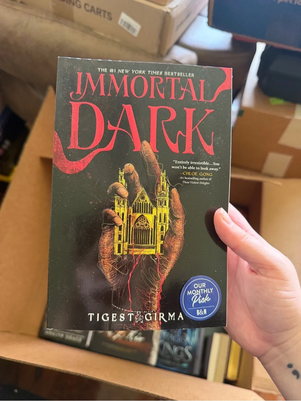 Immortal Dark by Tigest Girma — Black & Red Horror Paperback
